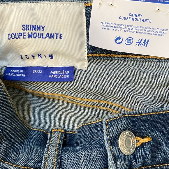 NWT H&M Skinny Coupe Moulante Jeans 29X32 - Picture 8 of 11